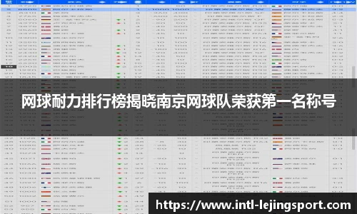 网球耐力排行榜揭晓南京网球队荣获第一名称号